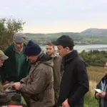 Boyd helping with Radio tagging grey Partridge on Strahack farm small