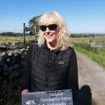 Bridget with plaque